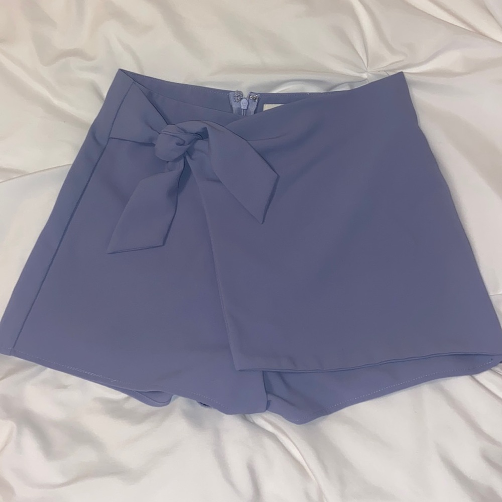 blue wrap skort with tie size Small